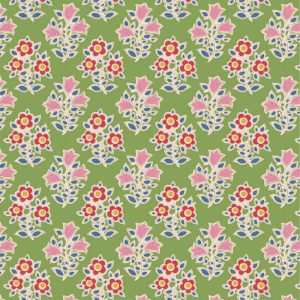 Tilda Jubilee Farm Flowers green quilting fabric