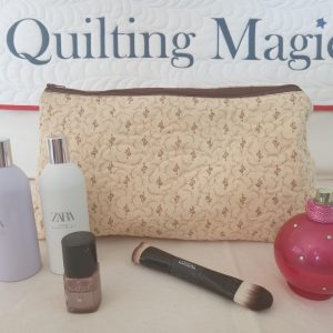 Make up bag- yellow fern