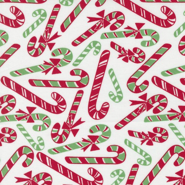 Reindeer Games - Candy Canes on White