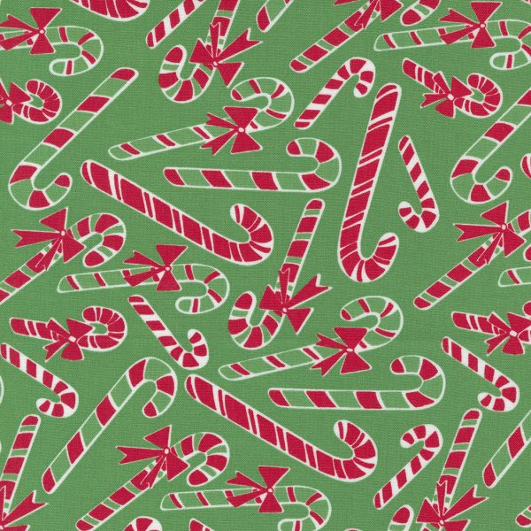 Reindeer Games - Candy Canes on Green