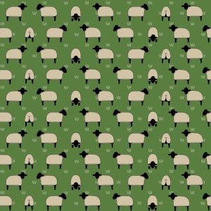 Black sheep on green