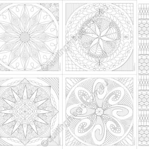 Guided Wholecloth Squares x 4 panel