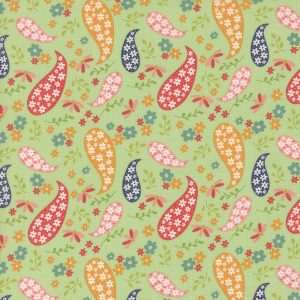 Raspberry Summer - Mint Paisley