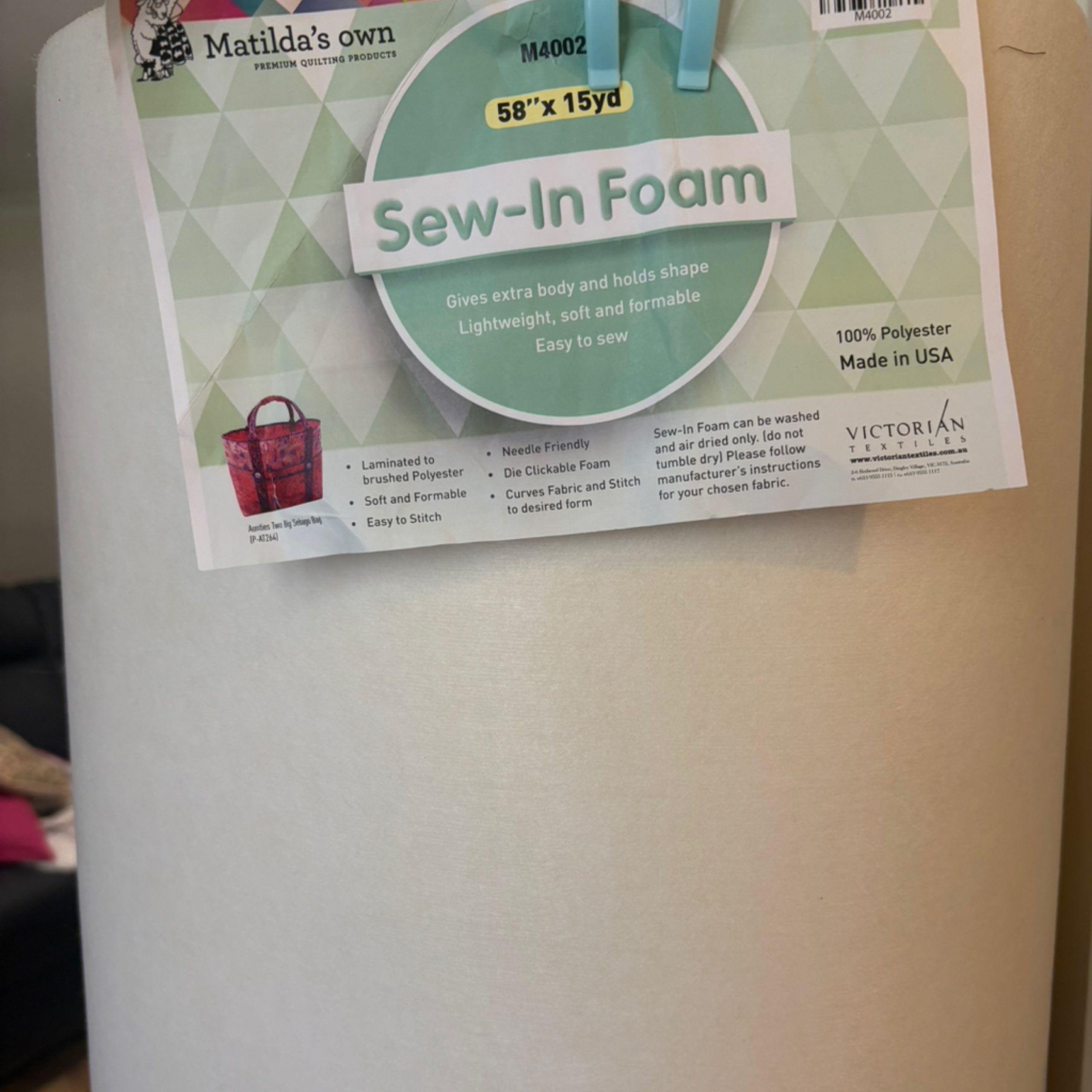 Sew in foam Matilda's Own