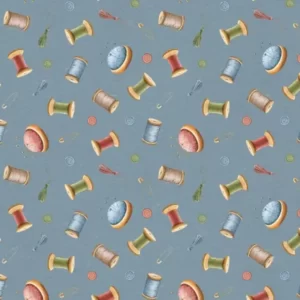 Devonstone Storybook Quilters blue quilting fabric