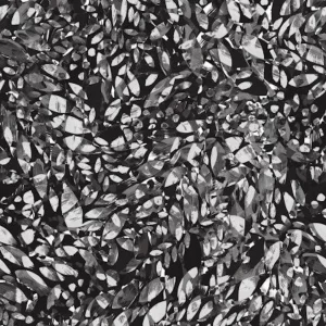 Wideback - Dappled - 108" Black/White Leaves