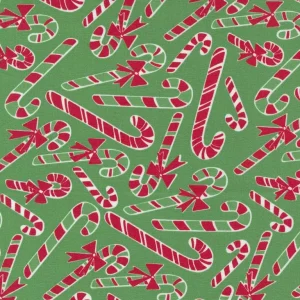reindeer games candy canes on green