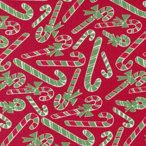 reindeer games candy canes on red
